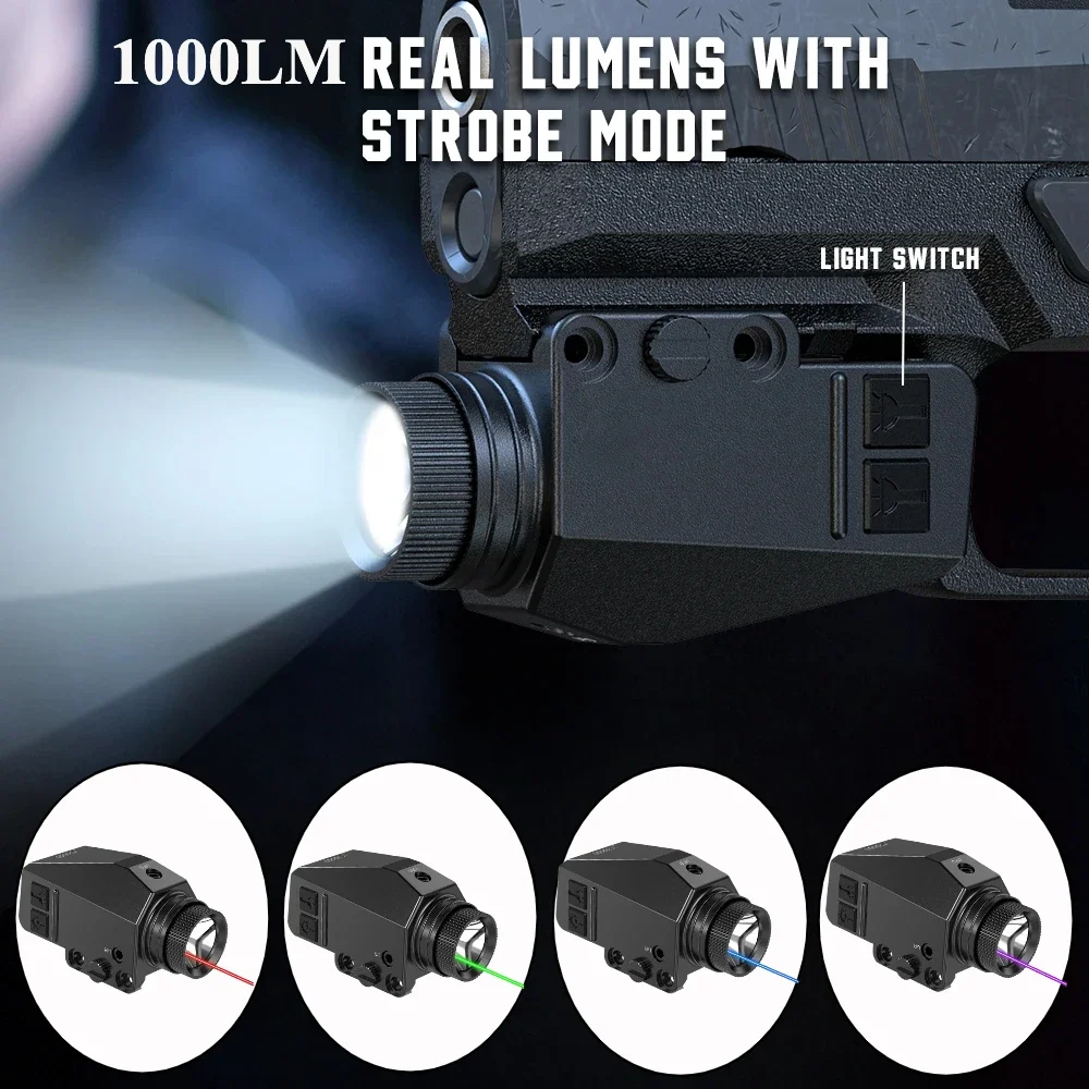 Timing Light Gun - 1000LM Tactical LED Flashlight Combo Red/Green/Blue/Purple